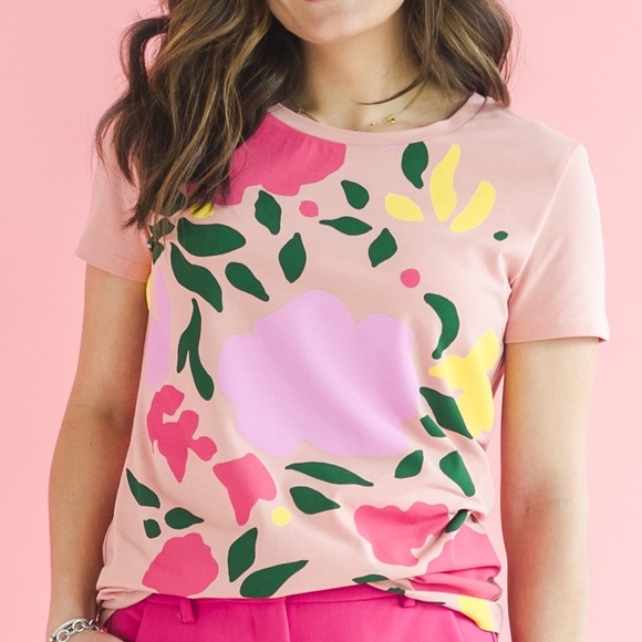 Weekend Max Mara Short-Sleeve Benny Floral Top - Picture 1 of 5